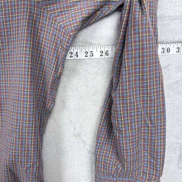 Polo Ralph Lauren VTG Stanton Classic Fit Multicolor Plaid Shirt Men’s Large 90s - Picture 9 of 10